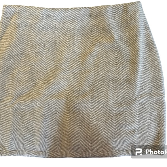 NWOT LUNE Herringbone A-Line Skirt - Picture 3 of 7